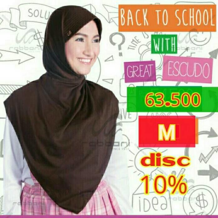 jual harga Diskon Jilbab Kerudung Sekolah Rabbani Grand Great escudo M