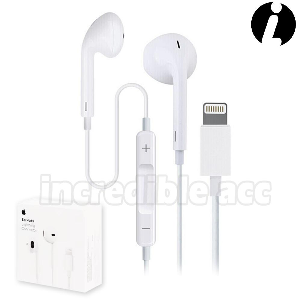 Apple Original EarPods Lightning Connector Headset / Handfree for iPhone 7 / iPhone 7 Plus / iPhone 8 / iPhone 8 Plus / iPhone X iOS 10 - White