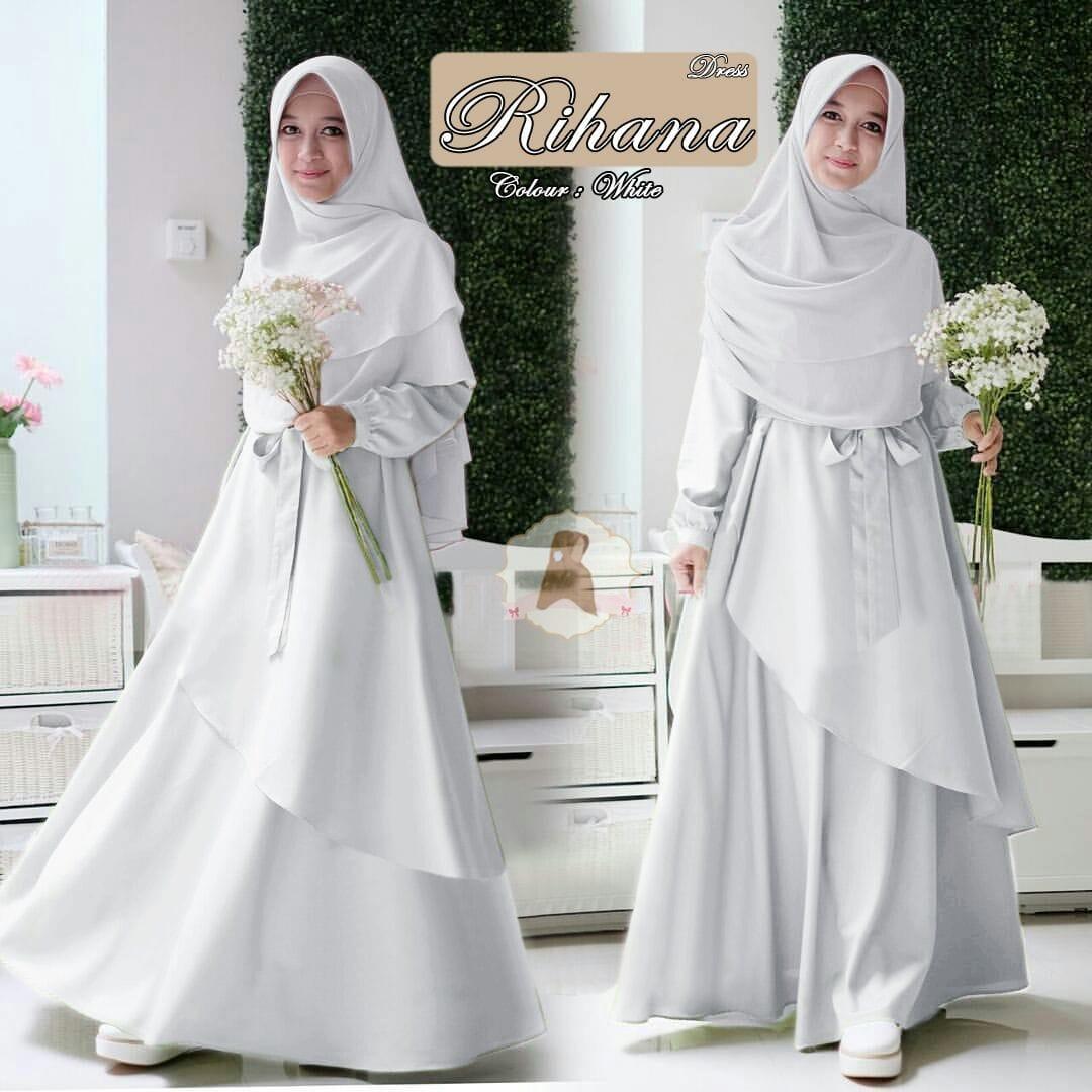 GAMIS MODEL RIHANA PUTRI WARNA WHITE 120054
