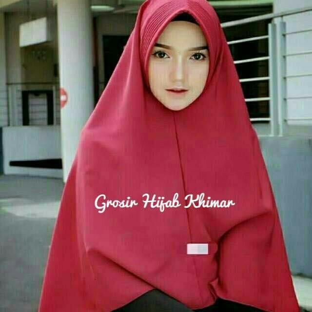 MochiMochiFashion Jilbab Khimar Pet Jumbo - Maroon