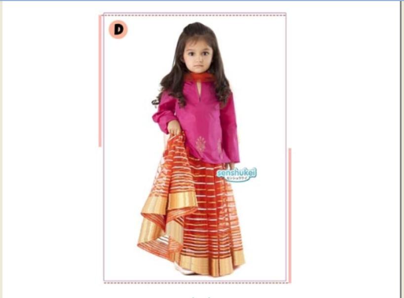 Jual Baju Muslim Gamis Sari Anak India Senshukei 2 3 4 5 6 TH AGS4305