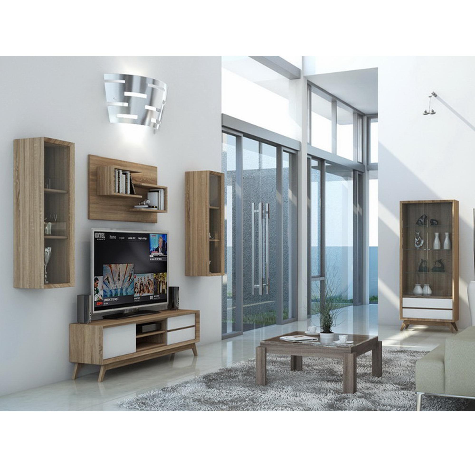 Livingroom Set (Rak Gantung, Meja TV, Lemari Hias, Meja Tamu)