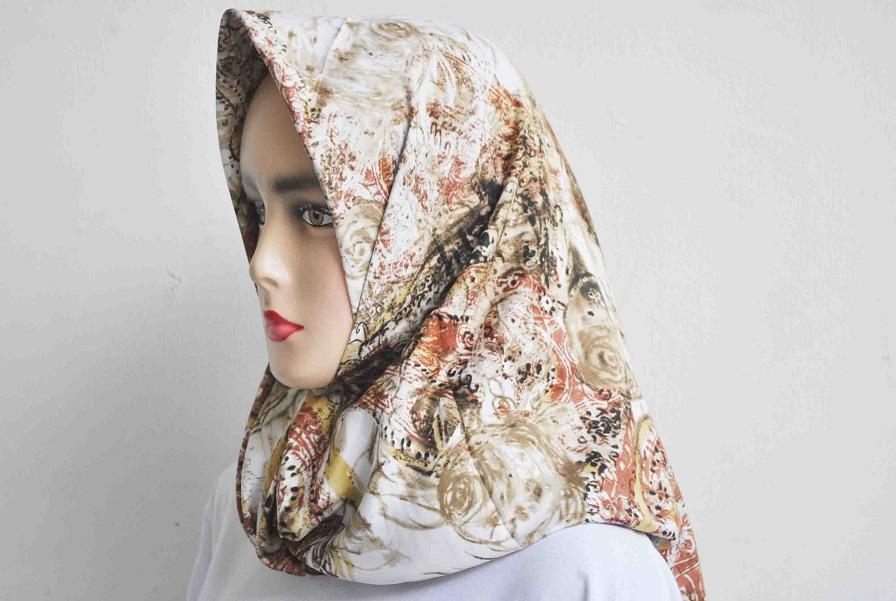 Kerudung Segi Empat - Cotton Japan - Zaskia Black