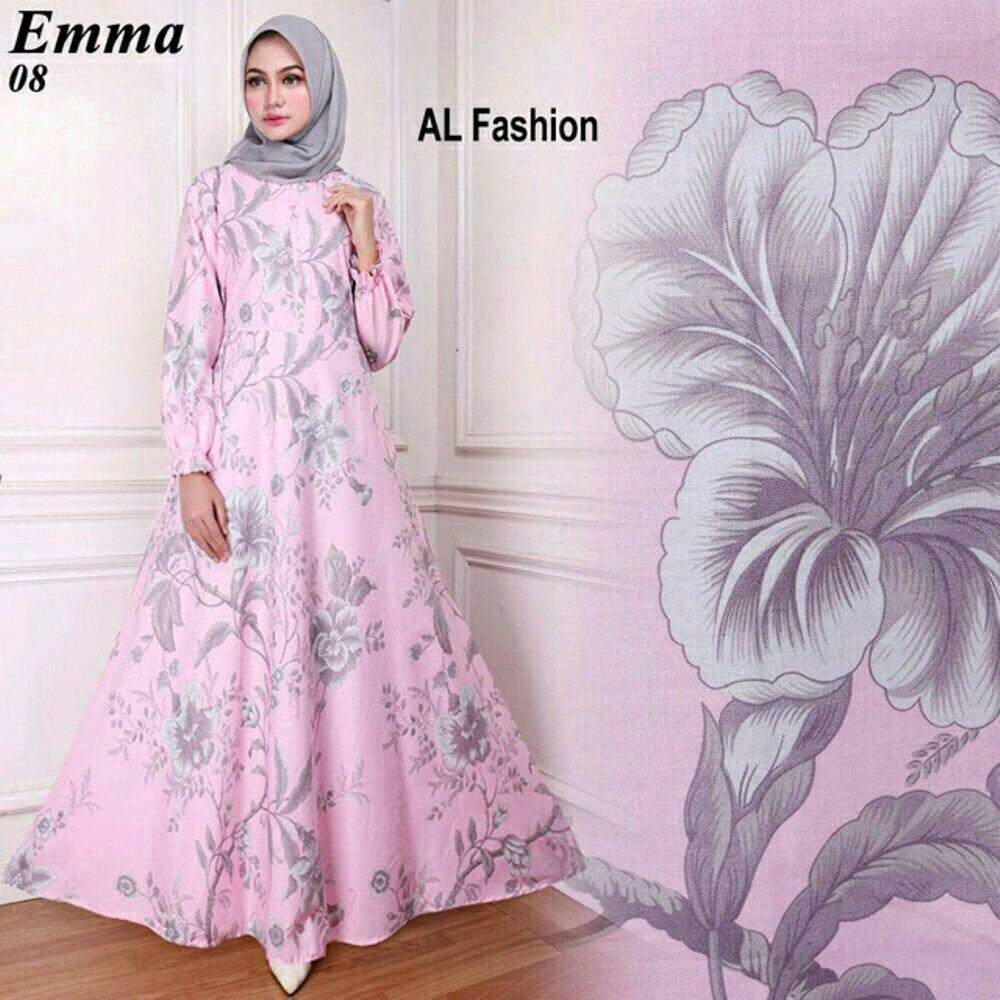 Busana Muslim Remaja Gamis Remaja Maxi Emma Gamis Syari Busana Muslim Maxi Aja Yah Kaka Blck Pink