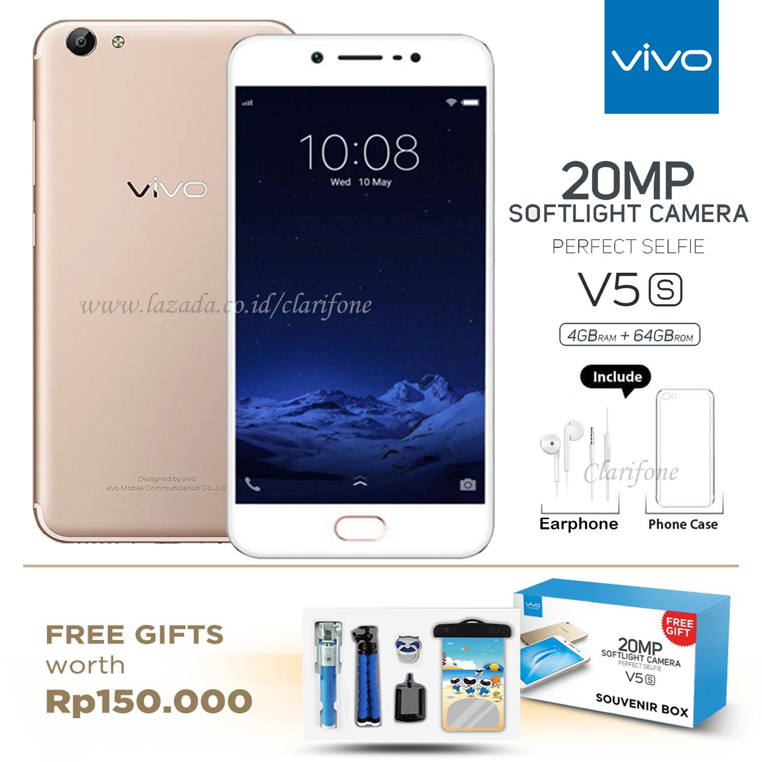 Vivo V5s - Perfect Selfie - Ram 4GB - Rom 64GB - Kamera Depan 20MP - Garansi Resmi