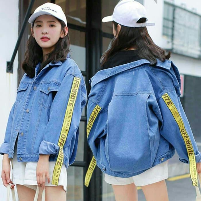 BJ Off White Jeans Jaket