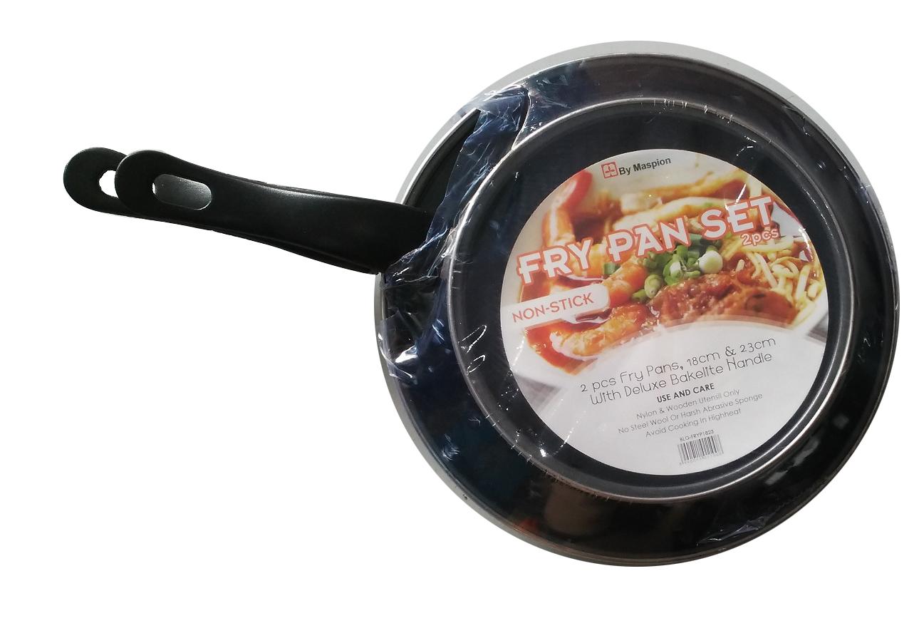 Teflon Maspion 2 Pcs Fry Pan Set Non Stick Teplon Wajan Anti Lengket - Cca6d3