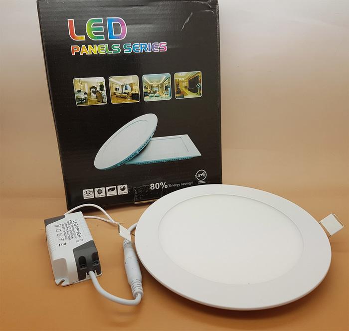 Led Panel 12 watt light Model BULAT Merk SANLY ( NYALA SUPER BRIGHT )