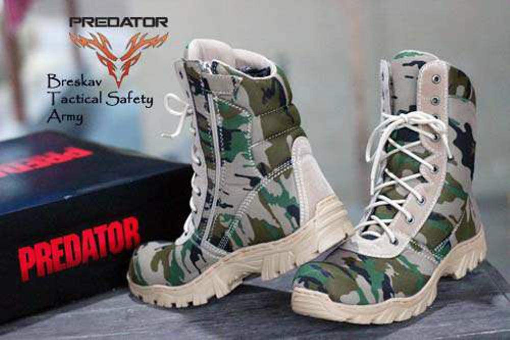 Promo SEPATU PREDATOR SAFETY BOOT TACTICAL TNI/POLRI GAGAH TRENDY (SEPATU BIKERS TOURING, TRACKING, HIKING UJUNG BESI BAGUS BERKUALITAS PREMIUM) Fashion