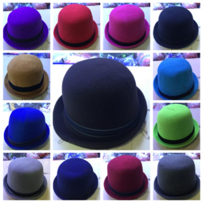 Topi bowler hats tompi chaplin polos anak dewasa - Topi Pria Terlaris - Fashion Pria - Fashion Pria Keren - Topi Pria Terpopuler - Topi Import - Aksesoris Pria - Best Seller - Topi Unisex