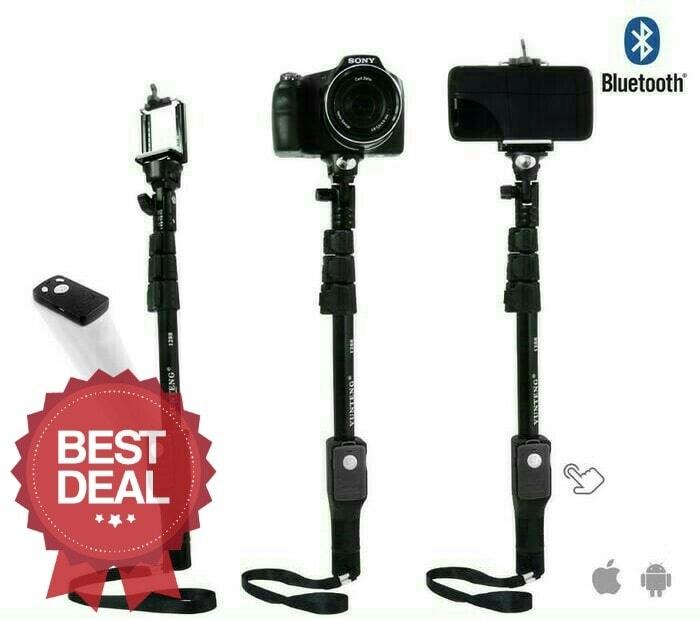 Tongsis Monopod Dengan Tombol Bluetooth Untuk HP DSLR GoPro