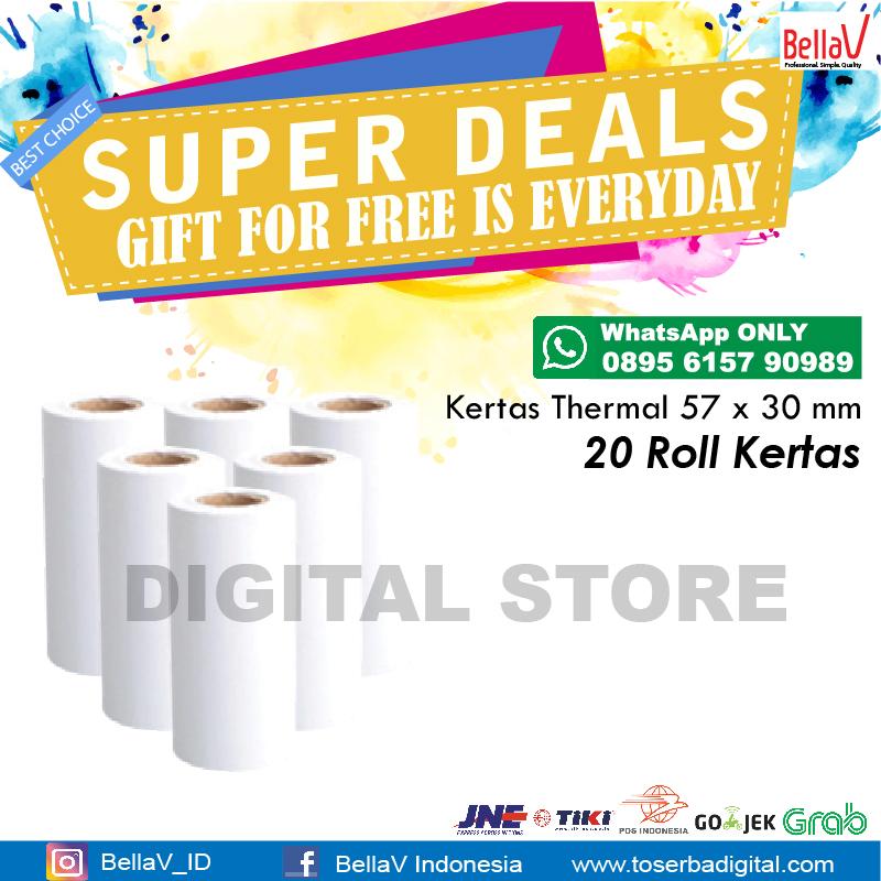 KERTAS THERMAL 57x30mm 20 ROLL