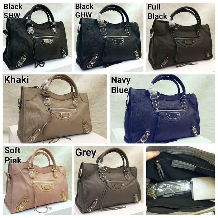 Balenciaga Edge 38cm Grained Leather Hand Bag / Tas Wanita Branded - nzeoUd