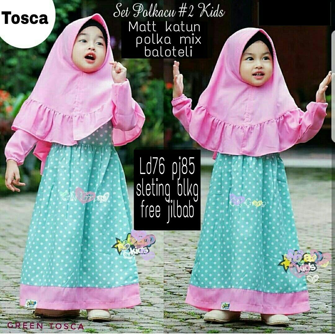Honeyclothing Dress Anak Polcu / Hijab Anak / Gamis Anak / Baju Muslim Anak