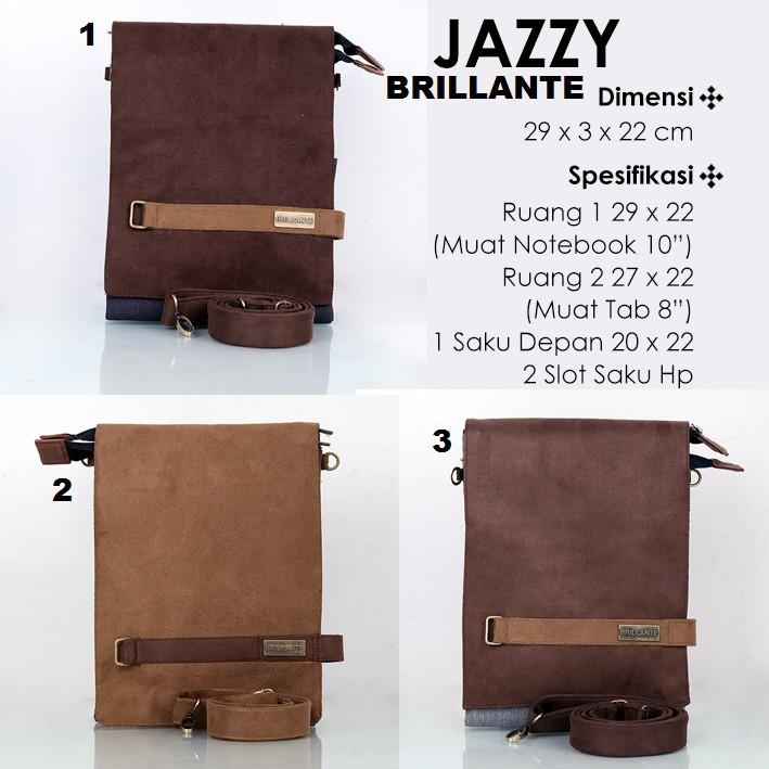 HOT SALE! Tas Selempang Pria Keren BRILLANTE JAZZY / Tas Kerja Pria Branded / Souvenir Seminar