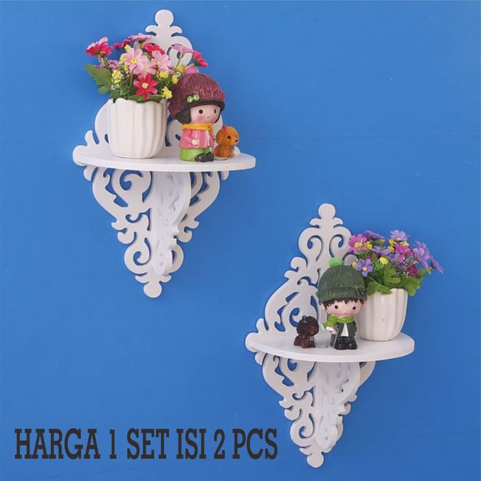 (JNH Shop) Decorative Rack Rak Shabby Chic Vintage (1Set Isi 2) KECIL A537