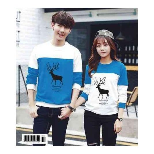 Pusat Baju Couple Online - Fashion Pakain Pasangan / Kembar - Kapel LP Rusa Kombinasi