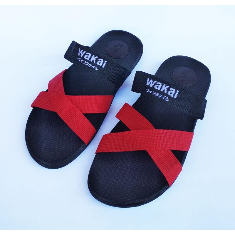Sandal Wakai Pria Wanita - Sandal Fashion Sandal Murah Silang htm mrh