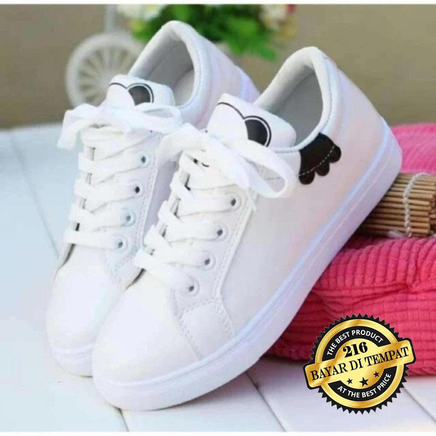 Sepatu Wanita Kets Baby Panda Hitam