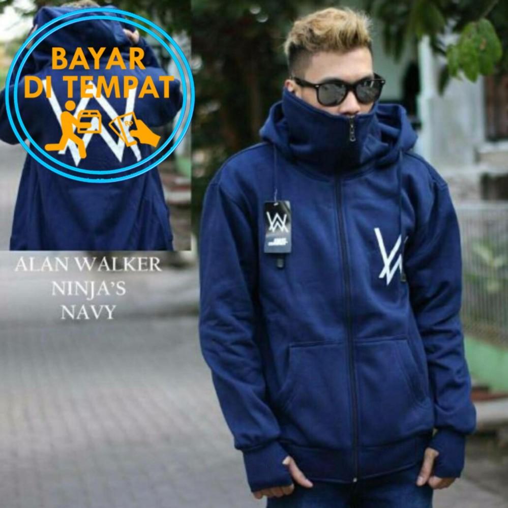 Jaket sweater pria ninja alan walker aw ( Navy )