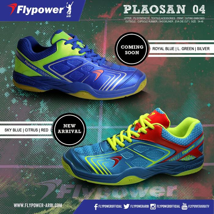 SEPATU BADMINTON FLY POWER PLAOSAN 4 ORIGINAL - ZB7oqd