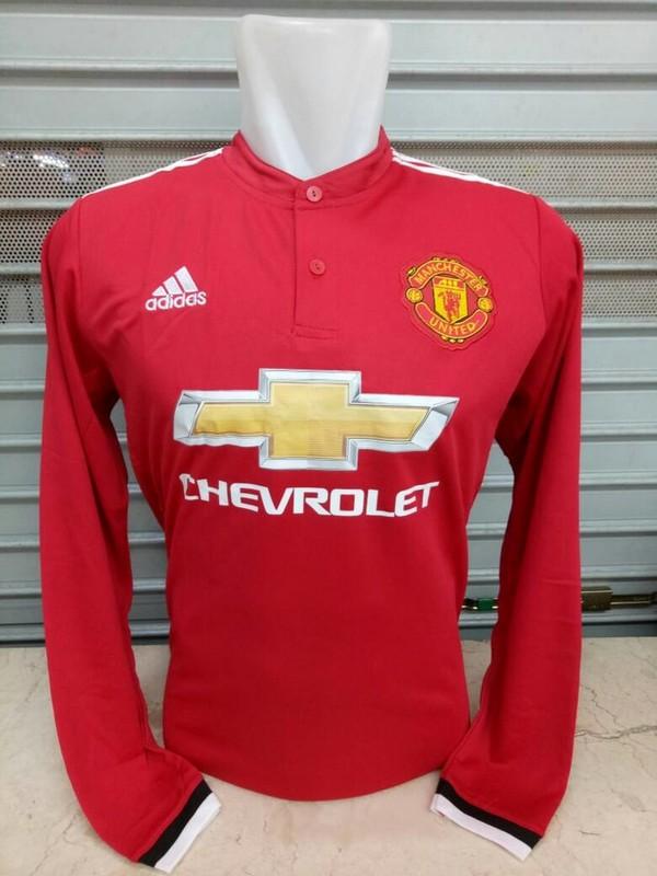 JERSEY MANCHESTER UNITEDD MU HOME LENGAN PANJANG 2017/2018 GRAD ORI