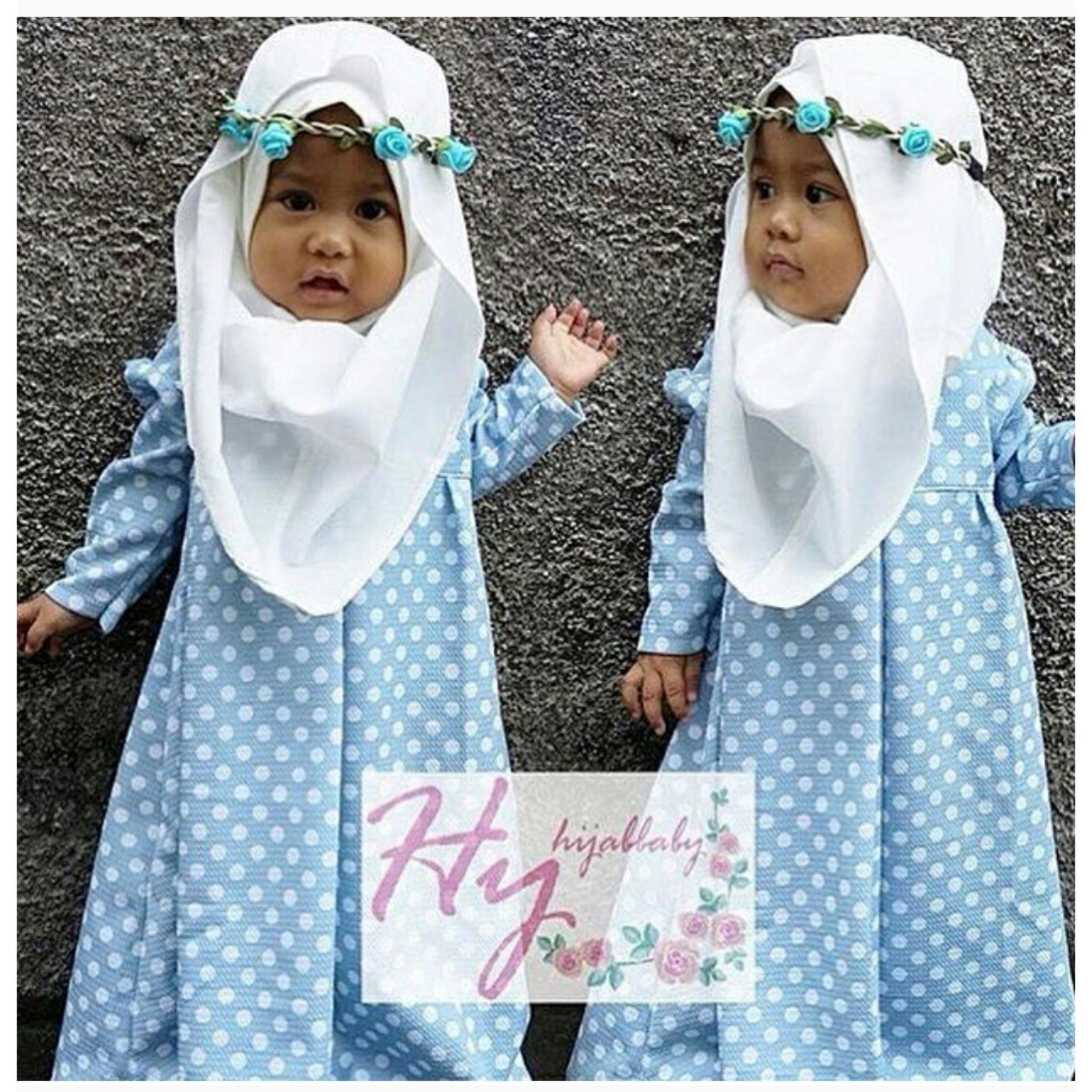 Anami Fashion - Pakaian Anak Perempuan Fashionable - Gamis Kids - Kid Baby Polkadot