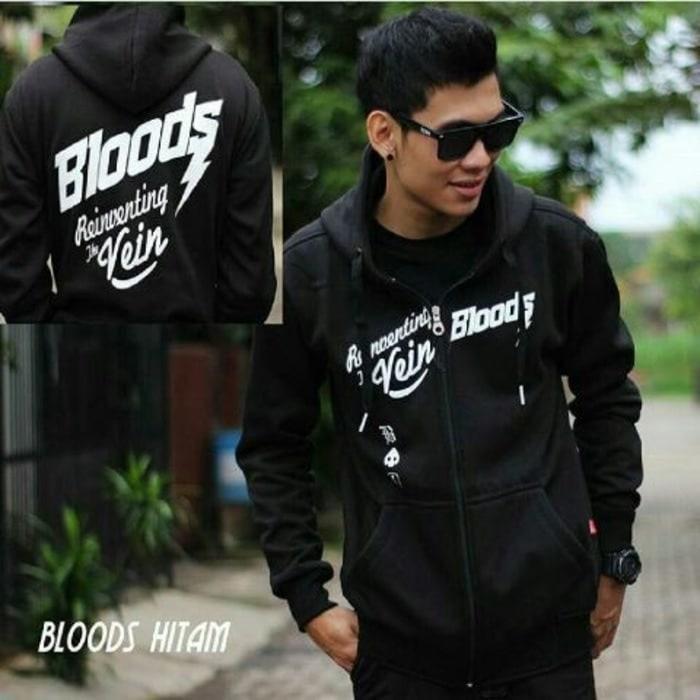 Jaket Bloods Hitam Sweater Pria Wanita Grosir Murah Bandung