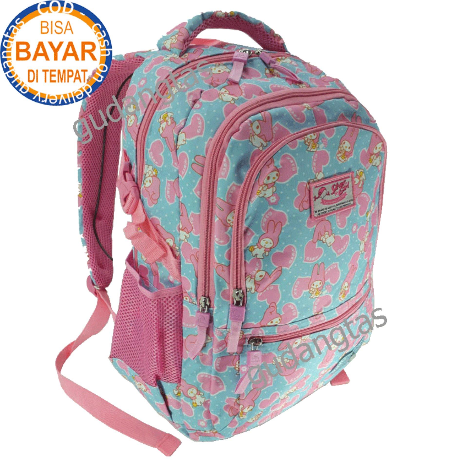 Alto Backpack Super Tas Sekolah Tas Kuliah Tas 73677V Ransel Laptop BIRU + Raincover