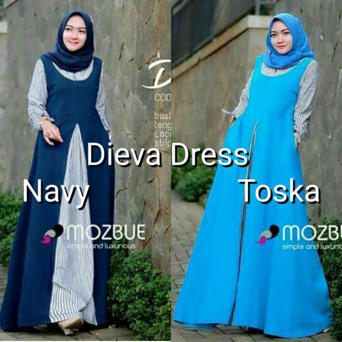 Gamis hijab terbaru / Baju murah / Pakaian muslim wanita : Dieva Dress-Gamis Masa Kini