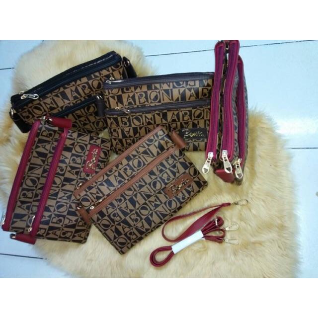 TAS SELEMPANG BONIA 3ruang CLUTCH HANDBAG