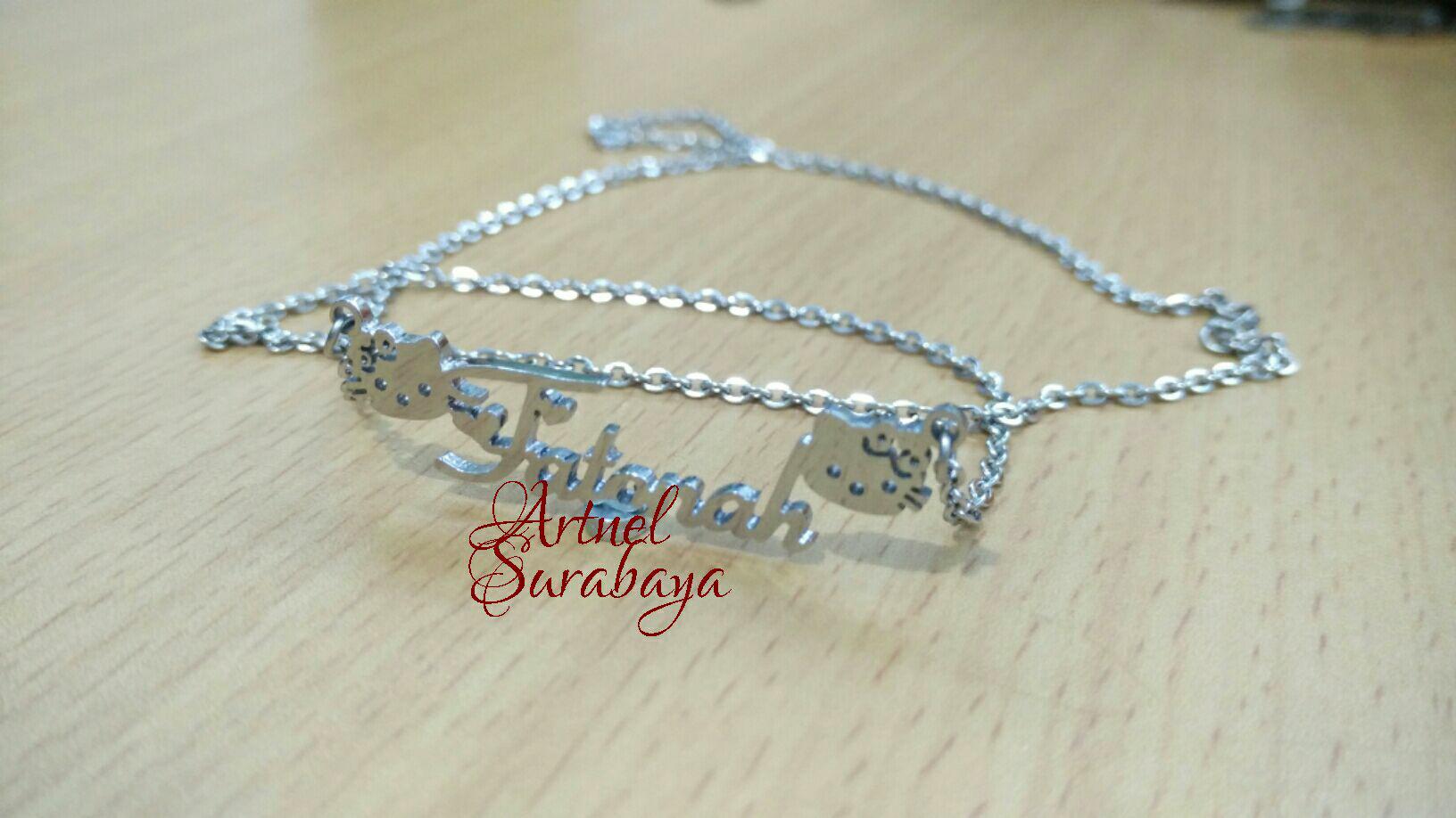 Kalung Nama Monel Variasi Hello Kitty