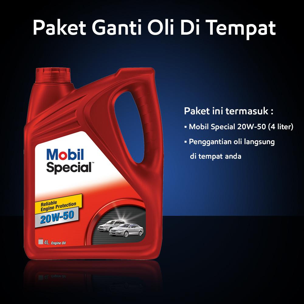 Mobil Special™ 20W-50 (4 liter) Paket Ganti Oli Di Tempat