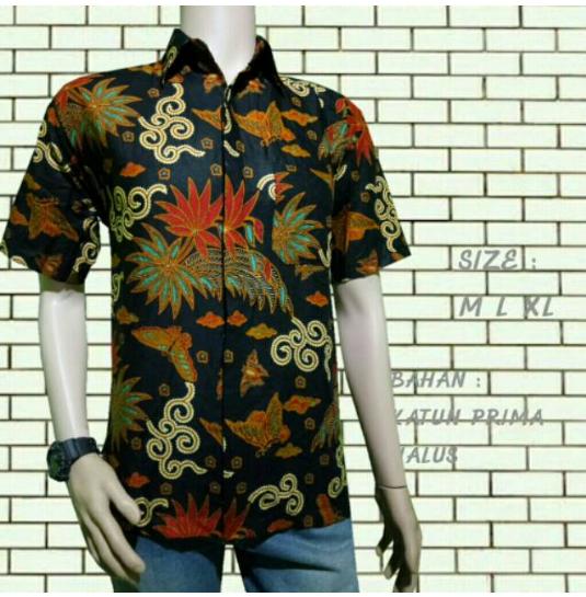 KEMEJA BATIK BATIK PEKALONGAN KEMEJA HEM BATIK PENDEK EKSLUSIF MURAH KEREN - KEMEJA BATIK SEDERHANA