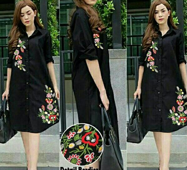 SR Collection Dress Wanita Aplikasi Bordir Sely