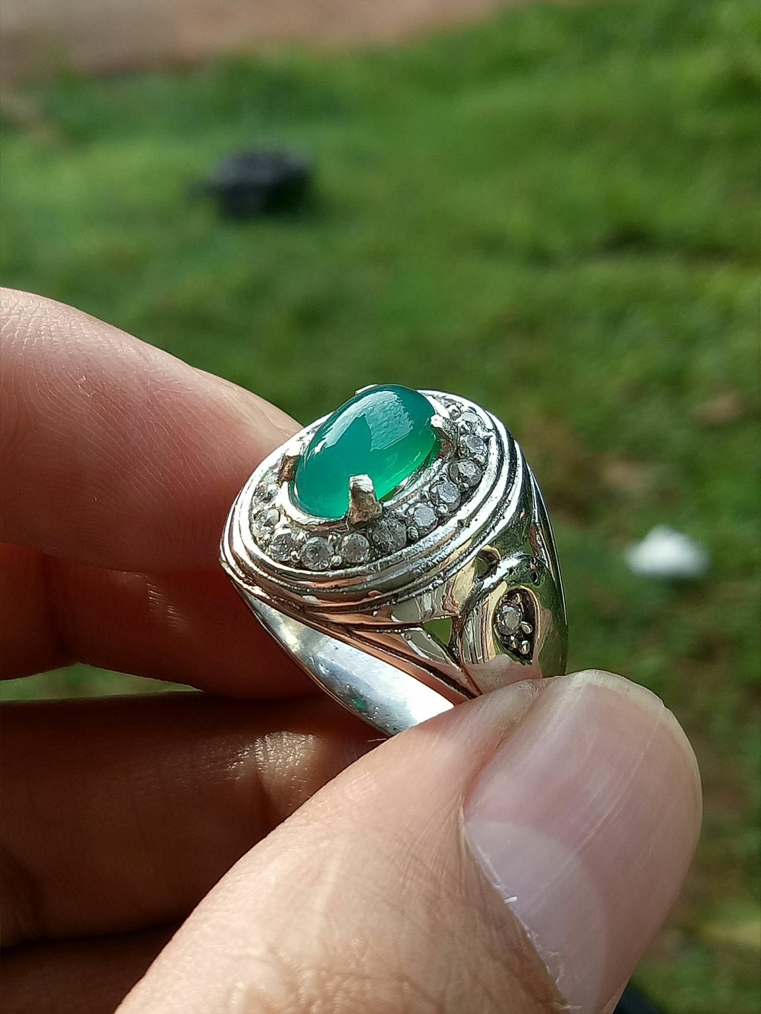 Natural cincin batu bacan doko super kristal top mewah harga murah