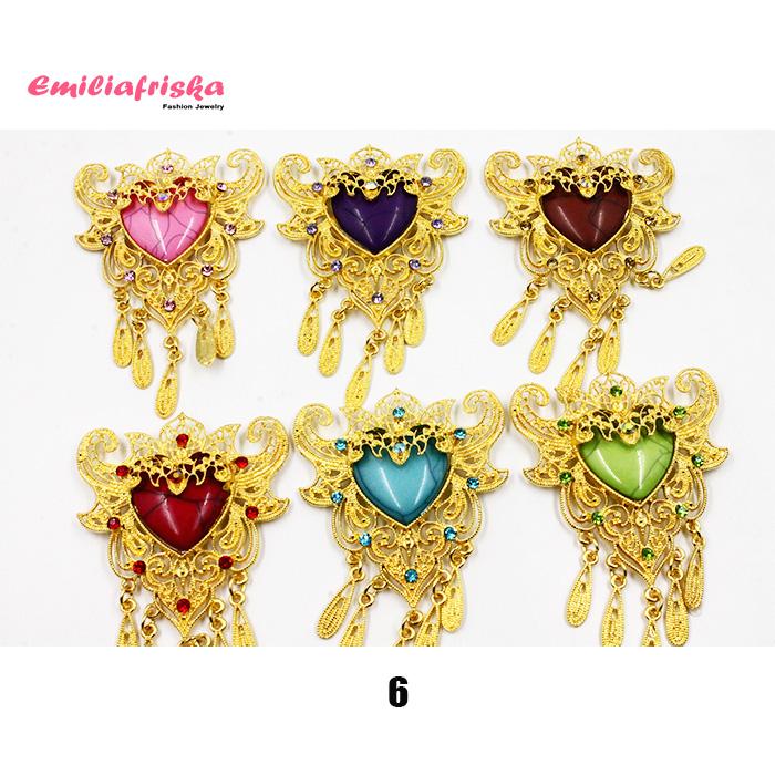 BROS BROOCH HIJAB JILBAB KERUDUNG ETNIK KUTUBARU AKSESORIS WANITA KOREA MURAH WANITA
