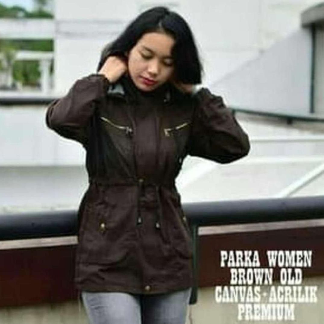 Sea7 store - Jaket Parka Wanita premium-Bolak balik - coklat