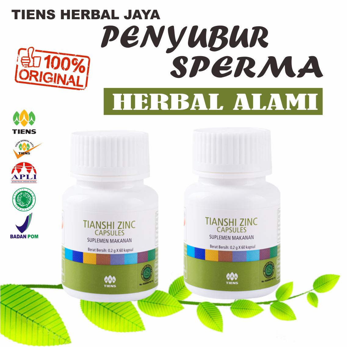 Obat Herbal Pengental / Penyubur Sperma Pria / Meningkatkan Hormon Dewasa / 2 Botol Zinc Tiens / Free Membership Toko By TIENS Herbal Jaya