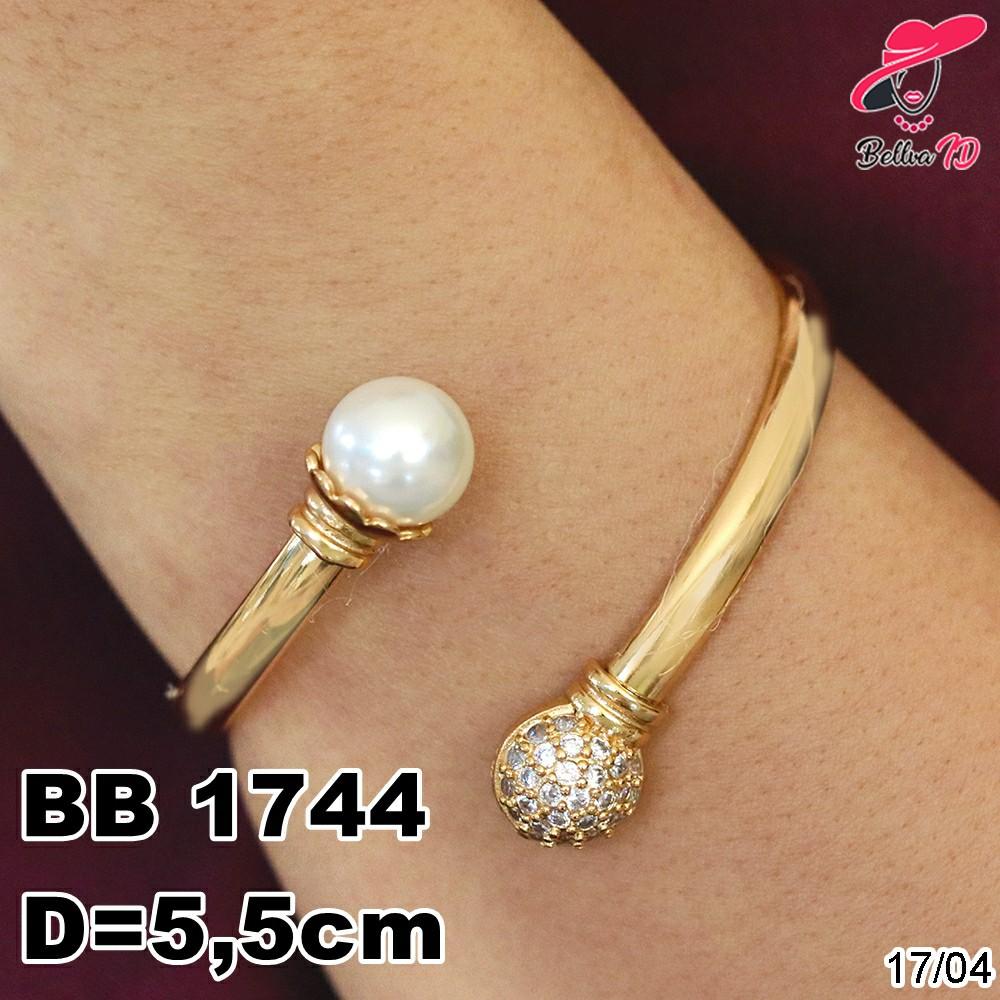 Gelang Bangle Emas Bola Pandora Mutiara Simple Ekslusif Import B 1744