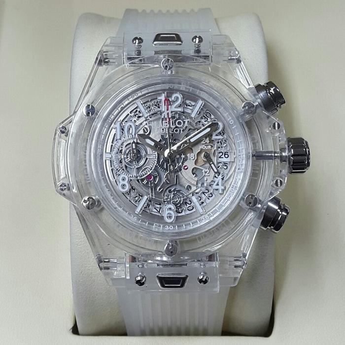 New Jam Pria Hublot Big Bang Geneve Transparan Rubber Sporty Terlaris