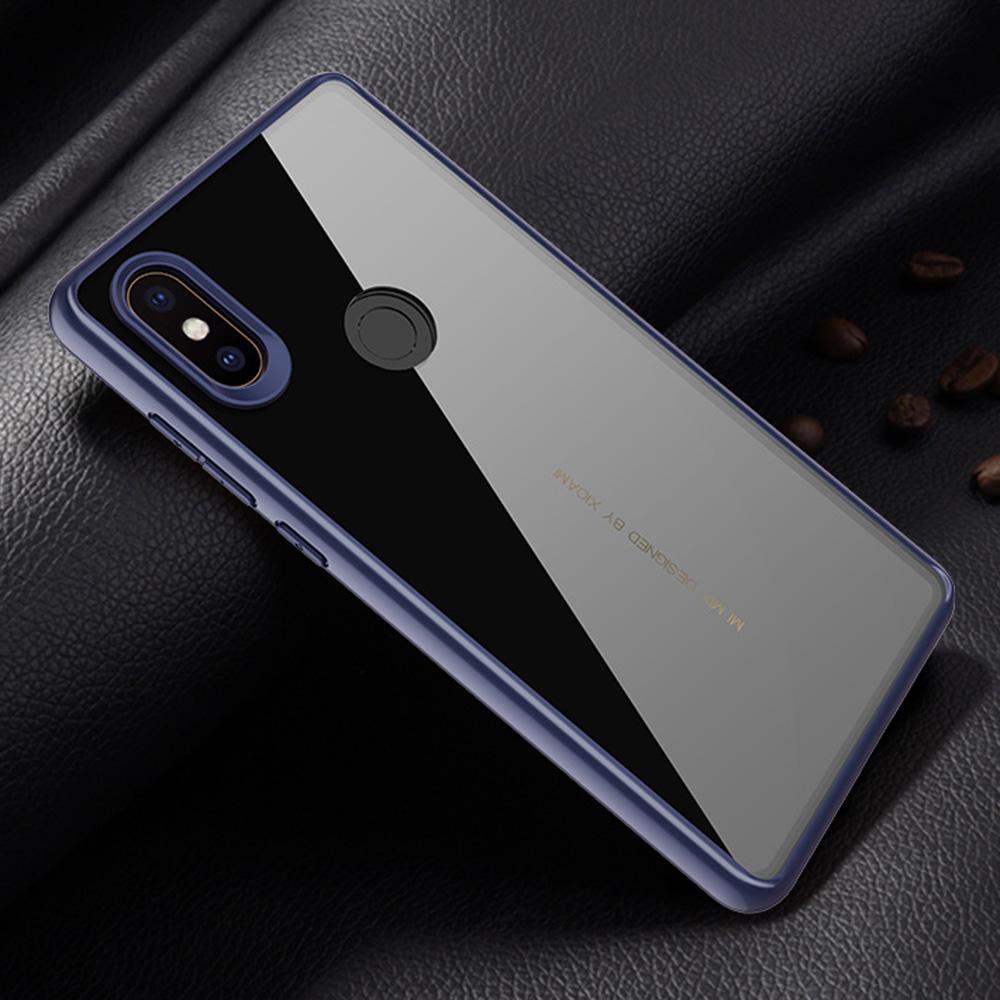 Xiaomi Mi Mix 2s Casing, RUILEAN Lightweight Anti-Scratch PC Clear Back + Shockproof TPU bumper Case Cover for Xiaomi Mi Mix 2s (As Shown)