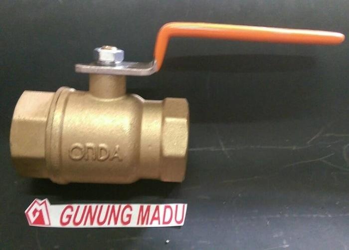 BALL VALVE BESI KUNINGAN ONDA 1