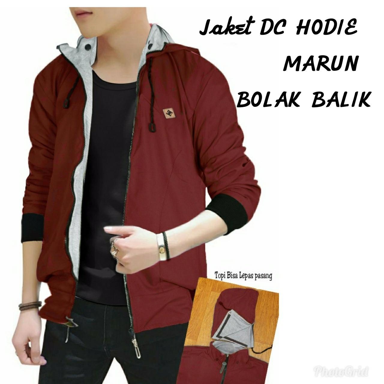Shoppaholic Shop Jaket Bomber Pria Jaket Hoodie - Maroon / Jaket Denim / Denim Jacket / Jaket Bomber / Jaket Wanita / Jaket Denim Wanita
