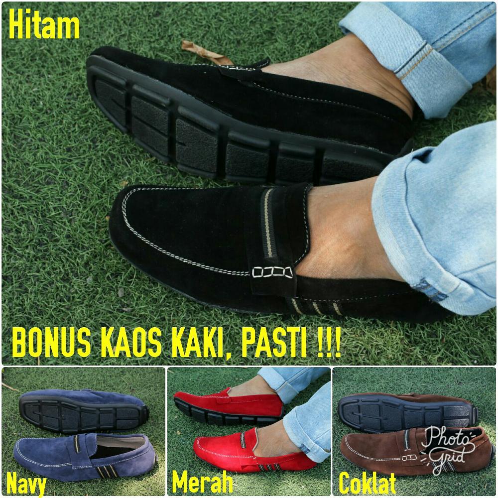 Promo Toko Grosir Diskon big sale Sepatu casual slop moccasin adidas uno slip on 4 pilihan model bagus murah berkualitas free Bonus kaos kaki Fashion