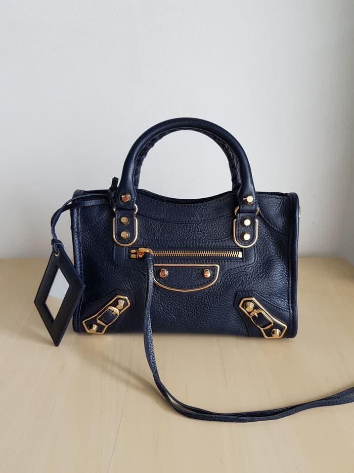 Balenciaga mini city edge blue nuit ghw - KpdzVG