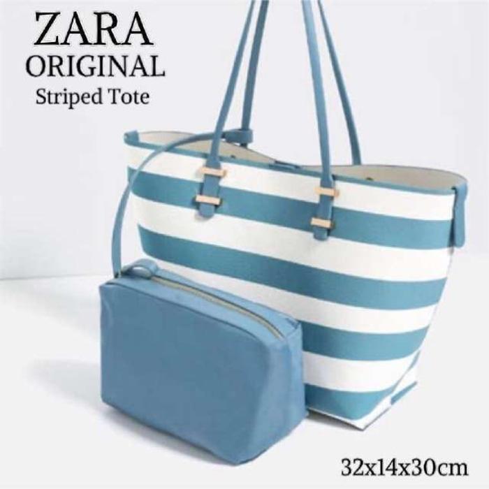 tas zara striped tote ori - olMMze