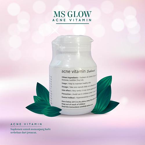 Suplement Ampuh Acne Vitamin By Ms Glow Skincare Original
