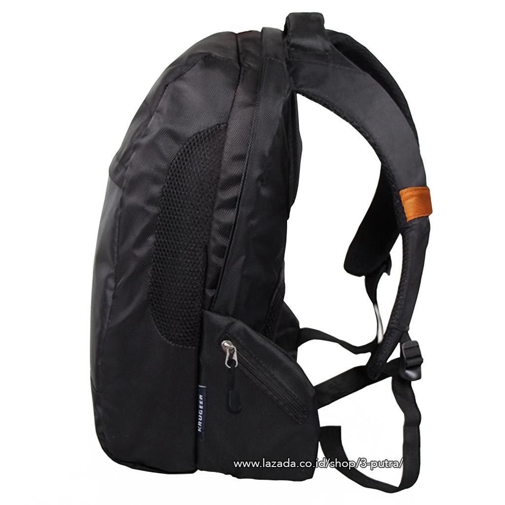 BackPack Tas Ransel Backpack Laptop Ransel Laptop Tas Punggung Ransel Kerja Tas Kerja Backpack Kerja Ransel Sekolah Tas Sekolah - 3P Krugeer Laptop Backpack ( Black )