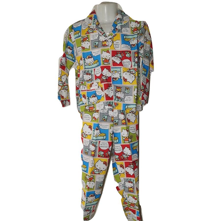 Baju Tidur Baju Santai Anak Hello Kitty Baju Piyama Untuk Anak Umur 4-7 Tahun